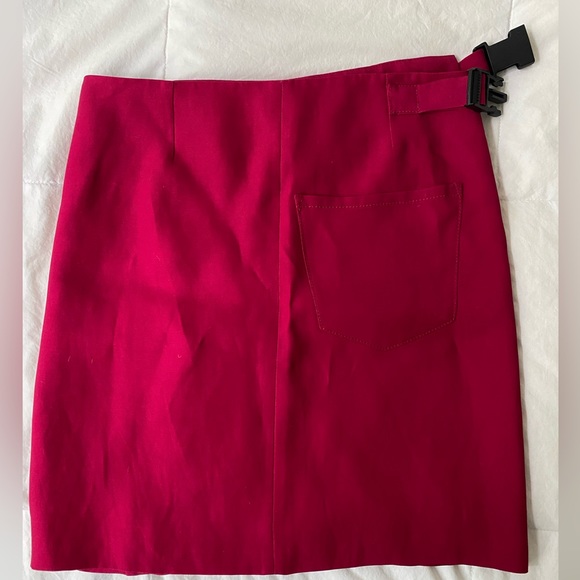 WALES BONNER Wrap Mini Skirt - sz 40 - Fuchsia - Picture 3 of 8